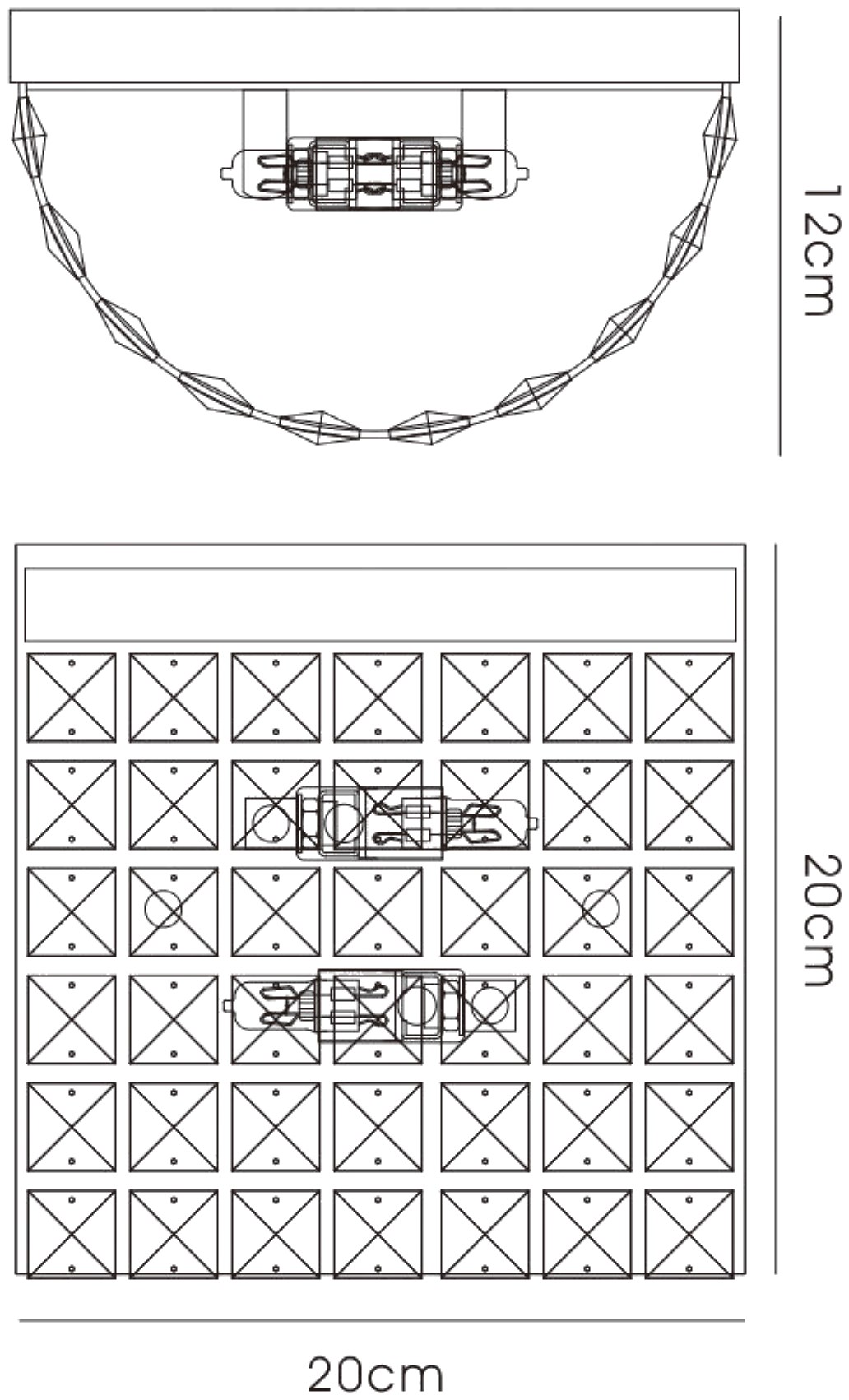 Cortina Crystal Wall Lights Diyas Flush Crystal Wall Lights